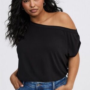 Torrid Super Soft Knit One-Shoulder Asymmetrical Top, Size 0